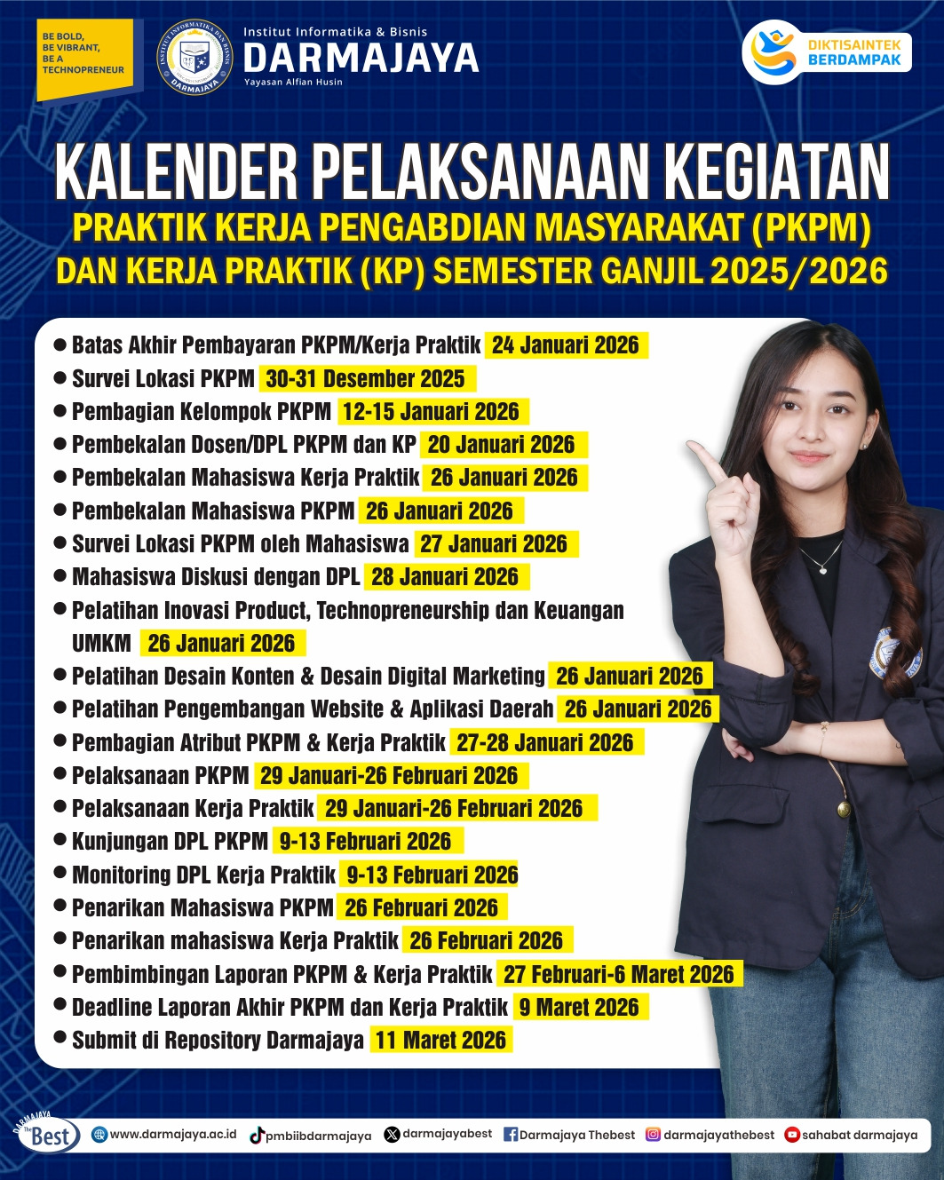 Jadwal Pelaksanaan Kegiatan PKPM & KP Semester Ganjil 2025/2026
